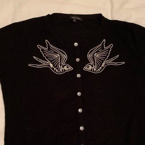 Hell Bunny Bird Skeleton Skull cardigan sweater